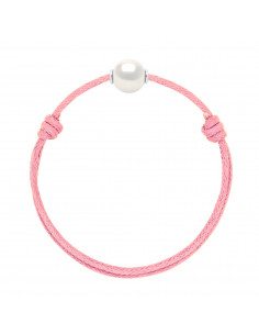 Lien Coulissant LUXE Perle de Culture 10 mm - 10 Coloris de Cordon - ARGENT 925 - ONA