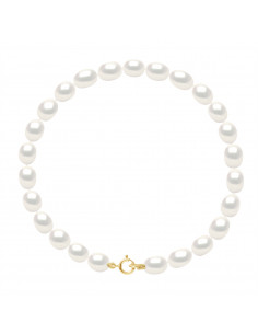 Bracelet Fermoir Or et Perles de Culture Grain de Riz 5 mm - 3 Coloris - UMA