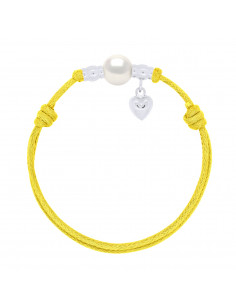 Link Breallet Brelock Check and Culture Peart 10 mm - 8 Cord Corp Colors - Silver 925 - Lova