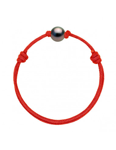 Bracelet Lien Ajustable Perle de Tahiti Ronde 10-11 mm - 5 Coloris de Cordons - FANOE