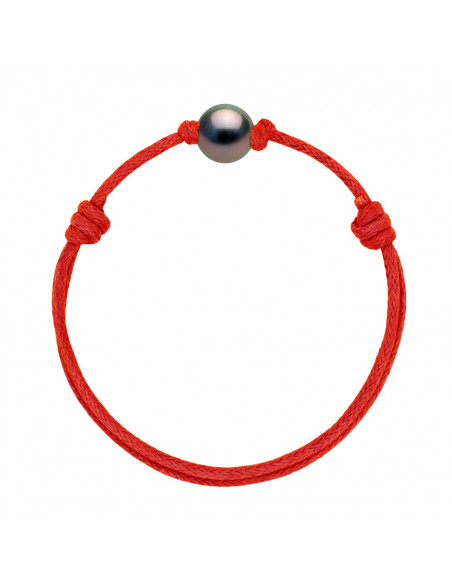 Bracelet Lien Ajustable Perle de Tahiti Ronde 10-11 mm - 5 Coloris de Cordons - FANOE