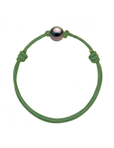 Bracelet Lien Ajustable Perle de Tahiti Ronde 10-11 mm - 5 Coloris de Cordons - FANOE