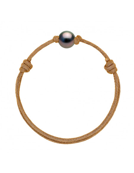 Bracelet Lien Ajustable Perle de Tahiti Ronde 10-11 mm - 5 Coloris de Cordons - FANOE