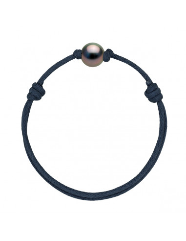 Bracelet Lien Ajustable Perle de Tahiti Ronde 10-11 mm - 5 Coloris de Cordons - FANOE