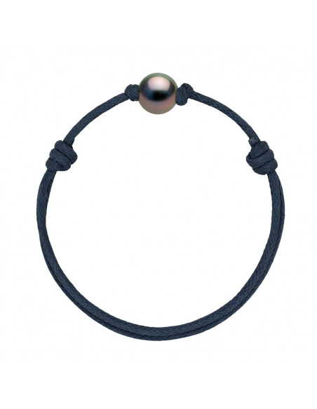 Bracelet Lien Ajustable Perle de Tahiti Ronde 10-11 mm - 5 Coloris de Cordons - FANOE