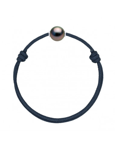 Bracelet Lien LUXE en Argent 925 et Perle de Tahiti Ronde 10 mm - 5 Coloris - BORA BORA