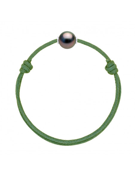 Bracelet Lien LUXE en Argent 925 et Perle de Tahiti Ronde 10 mm - 5 Coloris - BORA BORA