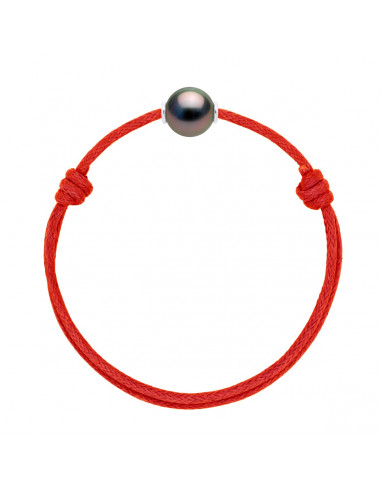 Bracelet Lien LUXE en Argent 925 et Perle de Tahiti Ronde 10 mm - 5 Coloris - BORA BORA