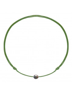 Collana di link di lusso 925 argento e tala Tahiti 10 mm - 5 colori del cavo - Teahea