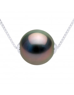 Goldkette Halskette und rund Tahitian Pearl 8 mm - Main