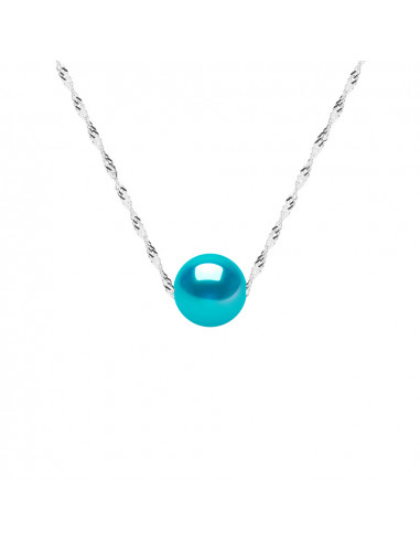 Collier Chaîne en Or et Perle de Culture Ronde 9 mm - ALICIA