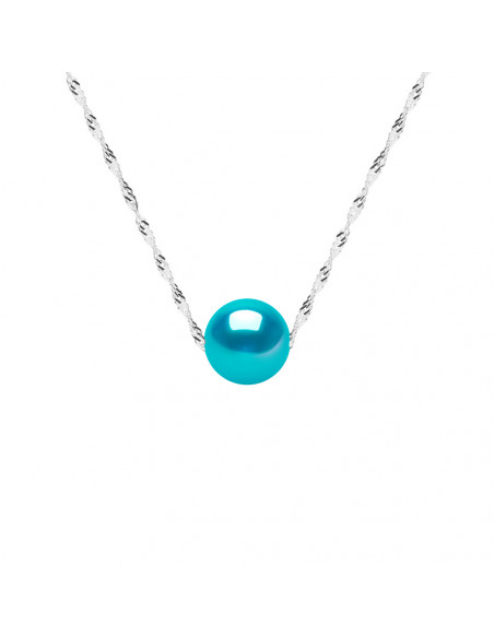 Collier Chaîne en Or et Perle de Culture Ronde 9 mm - ALICIA