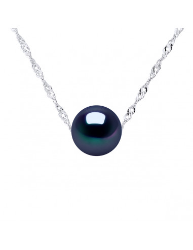 Collier Chaîne en Or et Perle de Culture Ronde 9 mm - ALICIA