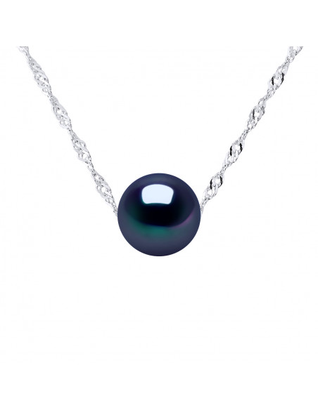 Collier Chaîne en Or et Perle de Culture Ronde 9 mm - ALICIA