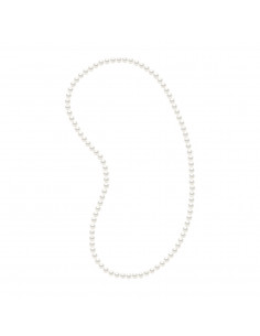 Sautoir de Perles de Culture Semi-Rondes 6 mm - Longueur 80 cm - 4 Coloris - MARTINA