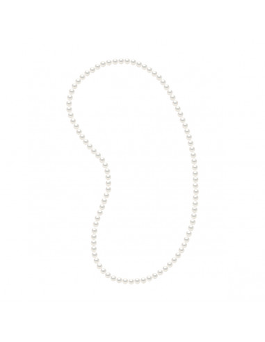 Sautoir de Perles de Culture Semi-Rondes 6 mm - Longueur 80 cm - 4 Coloris - MARTINA