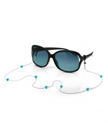 Catena di occhiali in argento 925 e perline di coltura da 6 mm - 5 colori - Margiella
