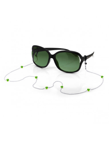Cadena de gafas de plata 925 y cuentas de cultivo de 6 mm - 5 colores - Margiella