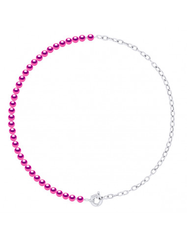 Collier Chaînage Perle de Culture en Argent 925 - 4 Coloris - MAEVANA