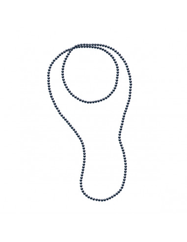 Sautoir Long de Perles Semi Rondes / Ovales de Culture 5 mm - 120 cm - EMMA