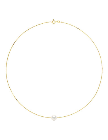 Collier Chaine Perle de Culture Ronde 8 mm en Vermeil - ROMY
