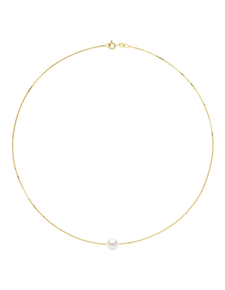Collier Chaine Perle de Culture Ronde 8 mm en Vermeil - ROMY