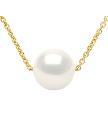 Collier Chaine Perle de Culture Ronde 8 mm en Vermeil - ROMY