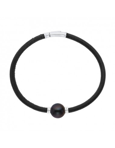 Cierre genuino de pulsera de perlas y cáscara de plata plateada