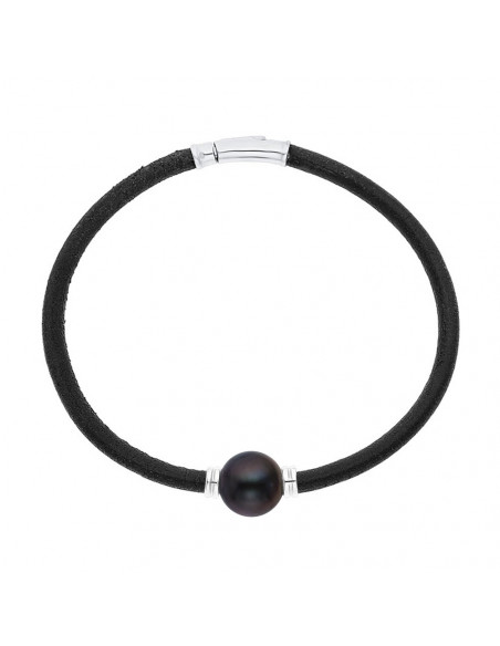 Cierre genuino de pulsera de perlas y cáscara de plata plateada