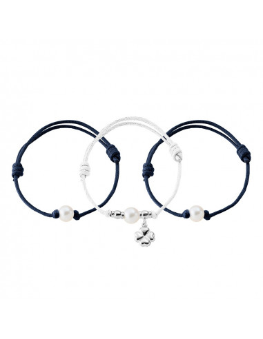 Set di 3 bracciali - Tre Beads - Argento Argento