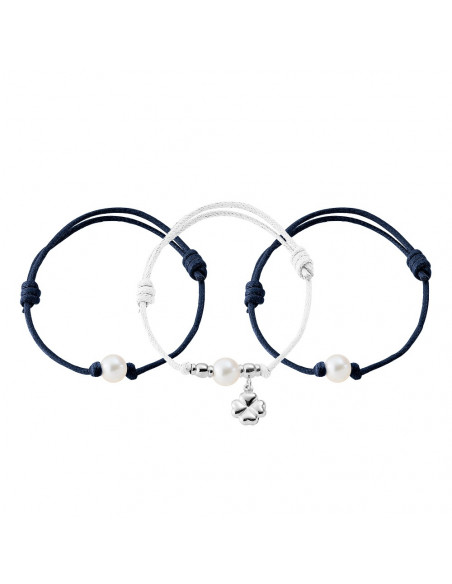 Set di 3 bracciali - Tre Beads - Argento Argento