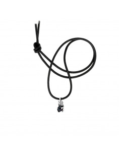 Collar de cuero para elegir Pearl Genuine Pearl Black Silver Tribal Colgante