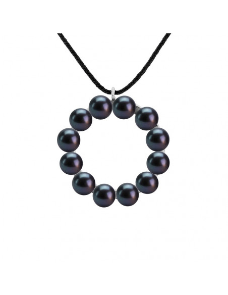 Collier Talisman - 12 Véritables Perles
