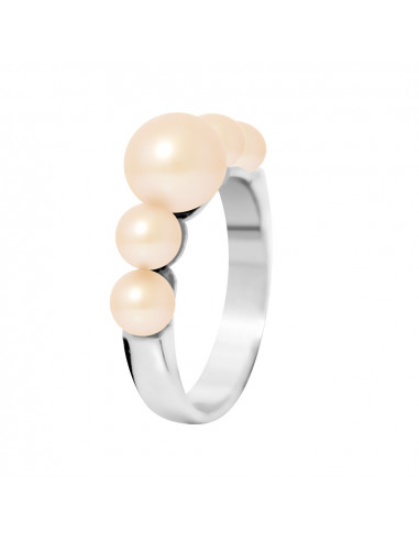 Bague Perles de Culture Rondes 4 et 7 mm - 3 Coloris - Argent 925 - ROSY