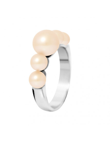 Bague Perles de Culture Rondes 4 et 7 mm - 3 Coloris - Argent 925 - ROSY