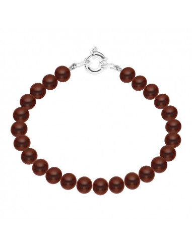 Bracelet Fermoir en Argent Massif et Rang Véritables Perles Noires