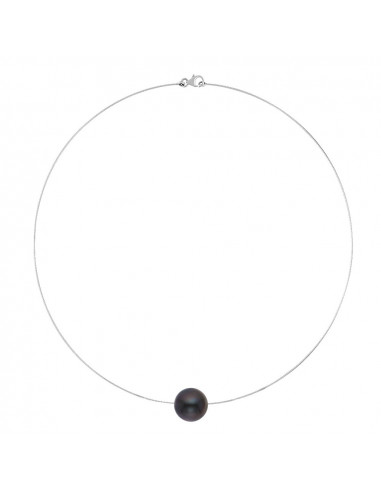 Collier Câble en Or Jaune 18K et Véritable Perle Dorée
