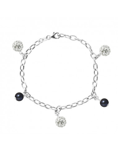 Bracelet Argent Massif et Véritable Perle Blanche