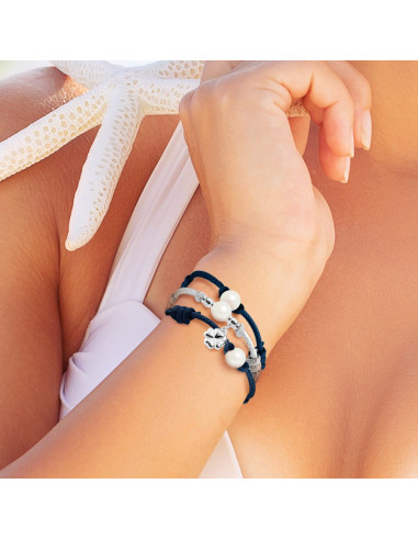 Set de 3 Bracelets - Véritable Perles - Argent Massif