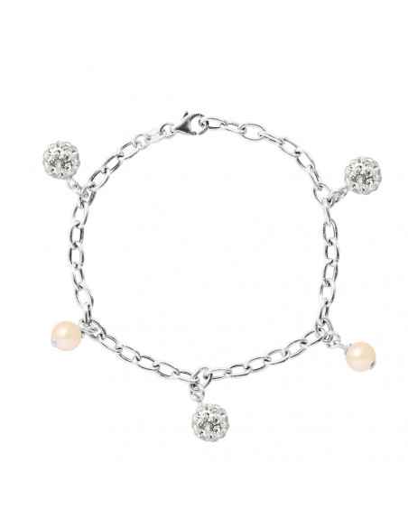 Bracelet Argent Massif et Véritable Perle Blanche