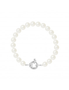 Bracelet Fermoir en Argent Massif et Rang Véritables Perles Noires