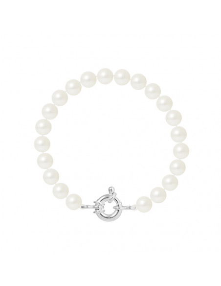 Bracelet Fermoir en Argent Massif et Rang Véritables Perles Noires