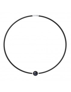Collier Véritable Perle et Viroles Argent massif