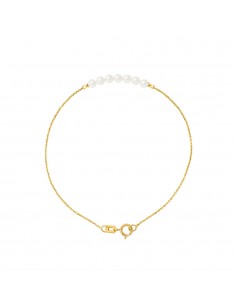 Bracelet en Or Jaune ou en Or Blanc - Perles de Culture 4 mm - 2 Coloris -
