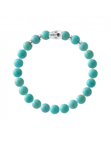 Bracelet Tête de Mort en Turquoise - Argent 925 - SHAMAN