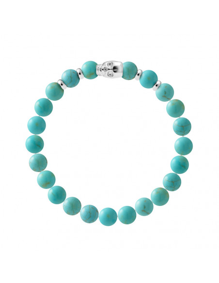 Bracelet Tête de Mort en Turquoise - Argent 925 - SHAMAN