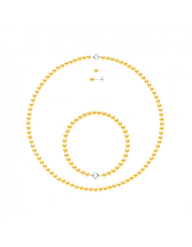Colliers, Bracelets et Boucles d'Oreilles Perles de Culture et Argent 925 - 8 Coloris disponibles - ALBANE