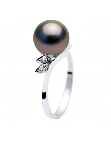 Bague Joaillerie en Or, Diamants et Perle de Tahiti - MAVEANA