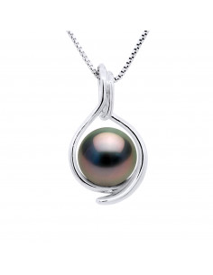 Pendentif en Or et Perle de Tahiti Ronde 8 mm - MANGA