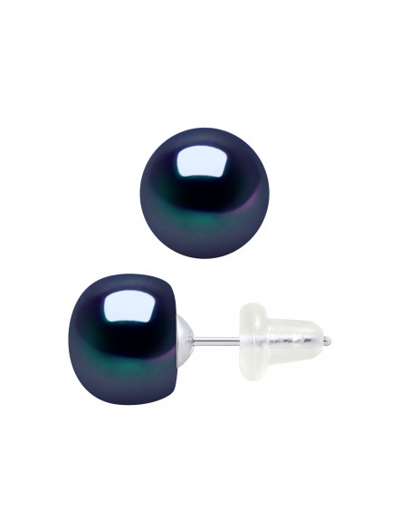 Boucles d'Oreilles en Or et Perles de Culture 8 mm - 2 Coloris - MINELLA